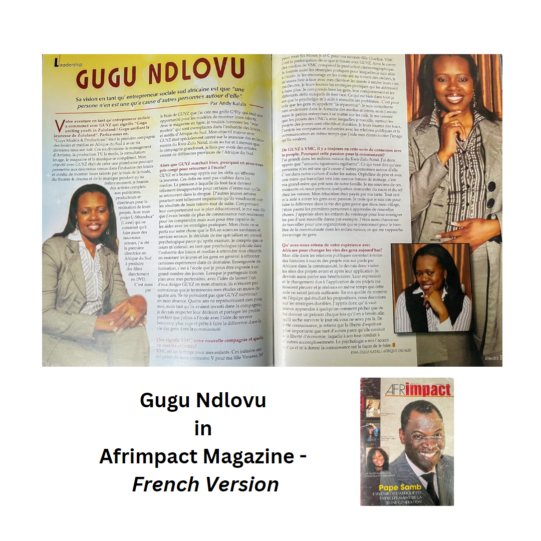 Gugu Ndlovu in Afrimpact - French Version