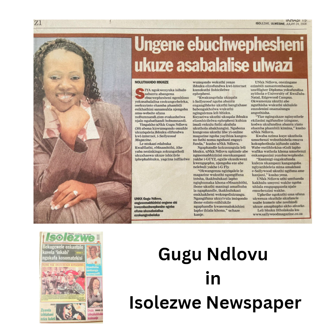 Gugu Ndlovu in Isolezwe Newspaper 2nd article