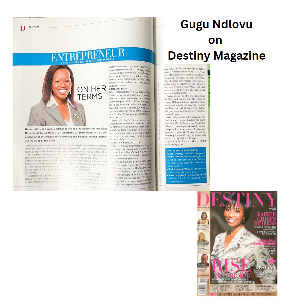 Gugu Ndlovu on Destiny Magazine