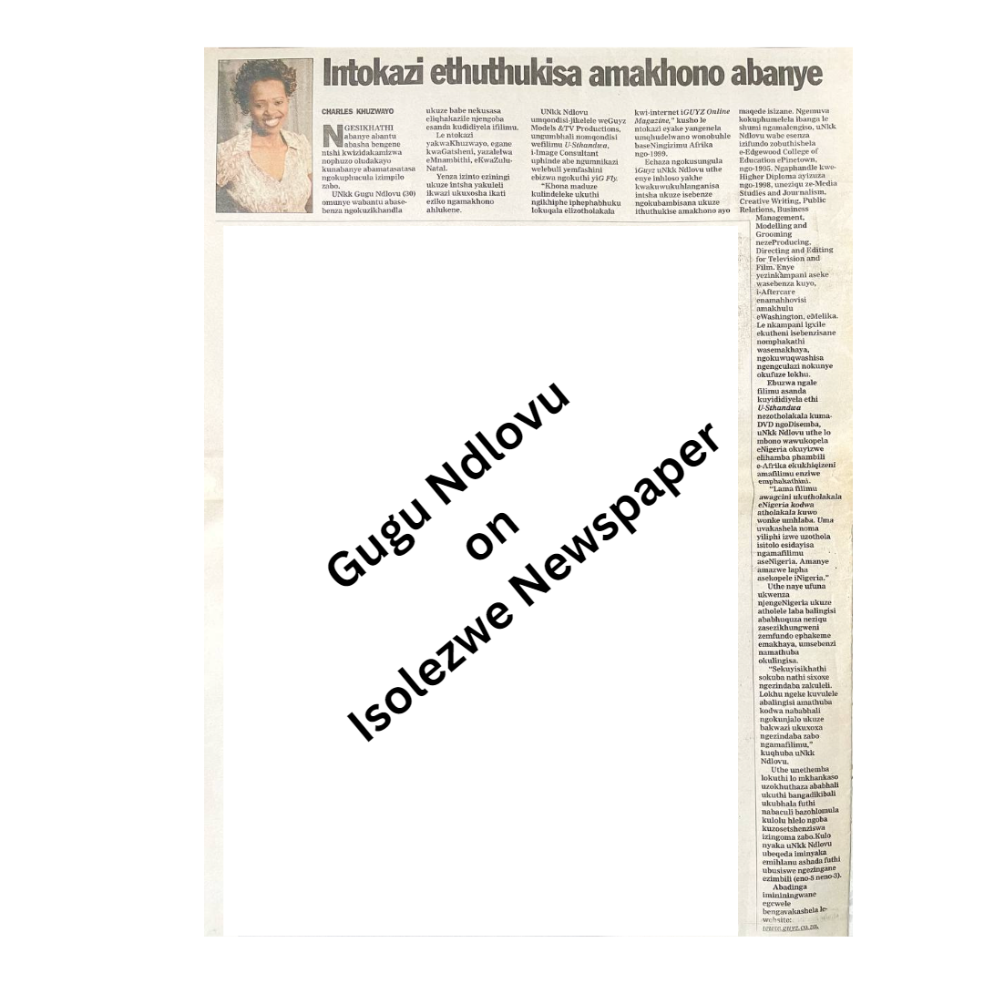 Gugu Ndlovu on Isolezwe Newspaper